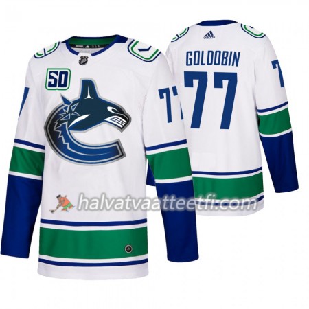 Miesten NHL Vancouver Canucks Pelipaita Nikolay Goldobin 77 50th Anniversary Adidas 2019-20 Valkoinen Authentic Miesten NHL Vancouver Canucks Pelipaita Nikolay Goldobin 77 50th Anniversary Adidas 2019-20 Valkoinen Authentic